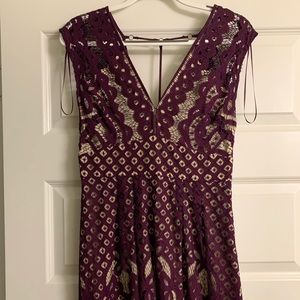 Free People Maroon lace Dress